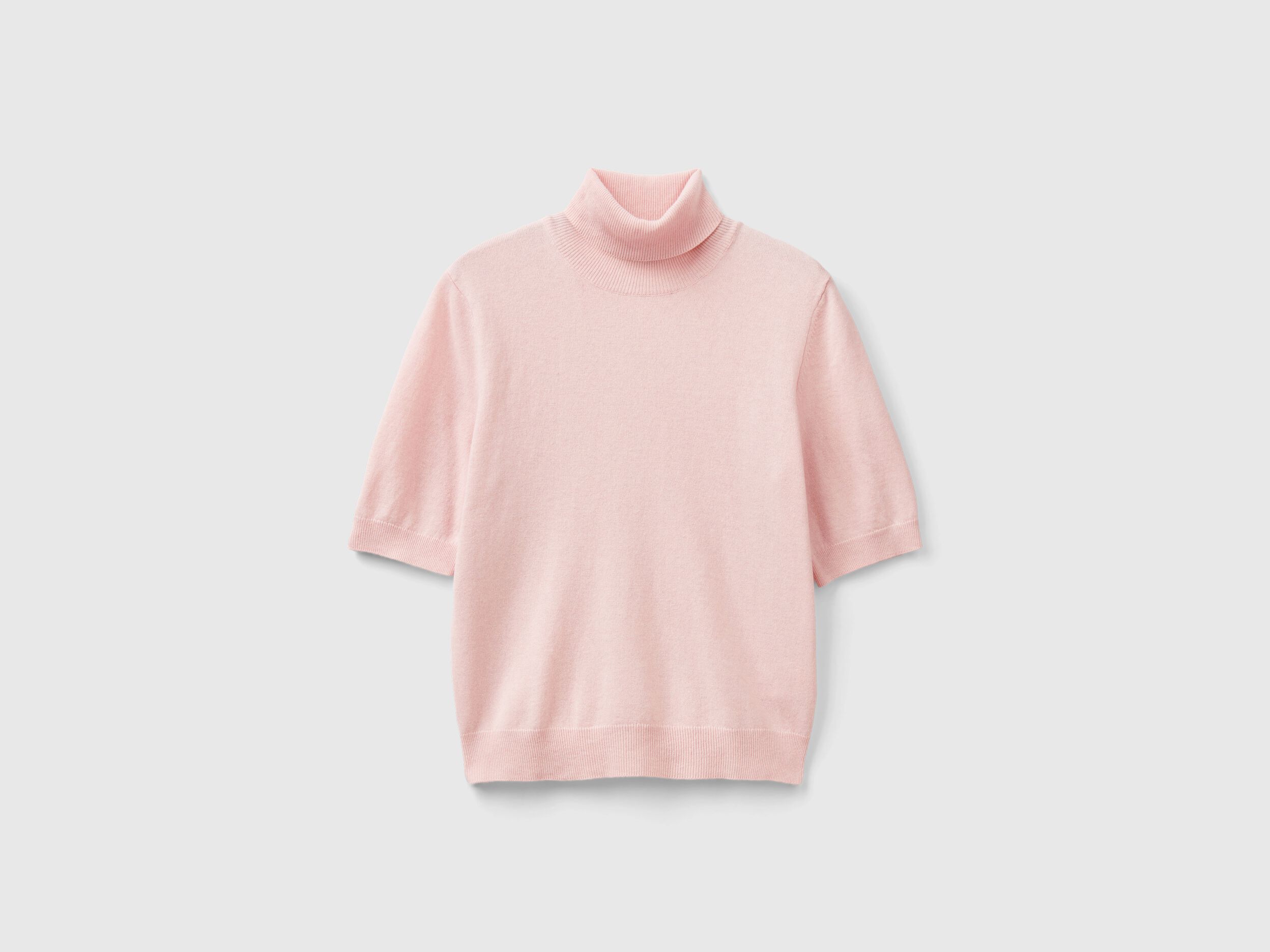 Pink short sleeve turtleneck clearance