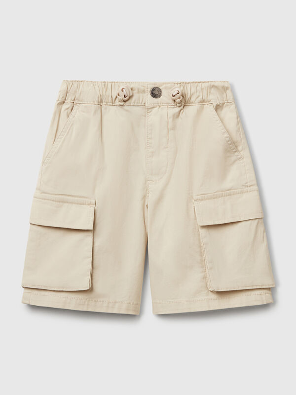 Shorts parachute in cotone stretch Bambino