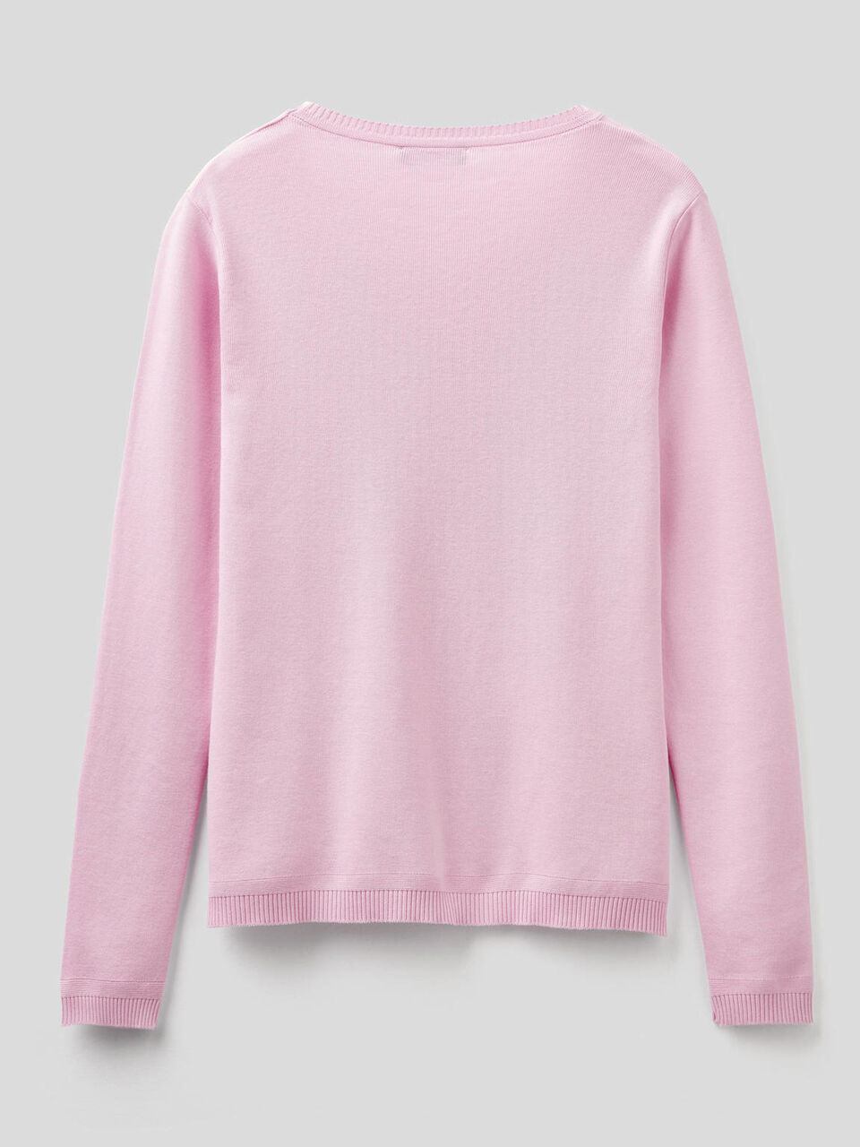 Pull col rond en pur coton image number 2