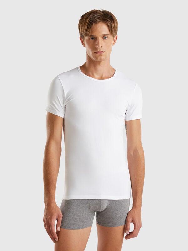 T-shirt en coton bio stretch Homme