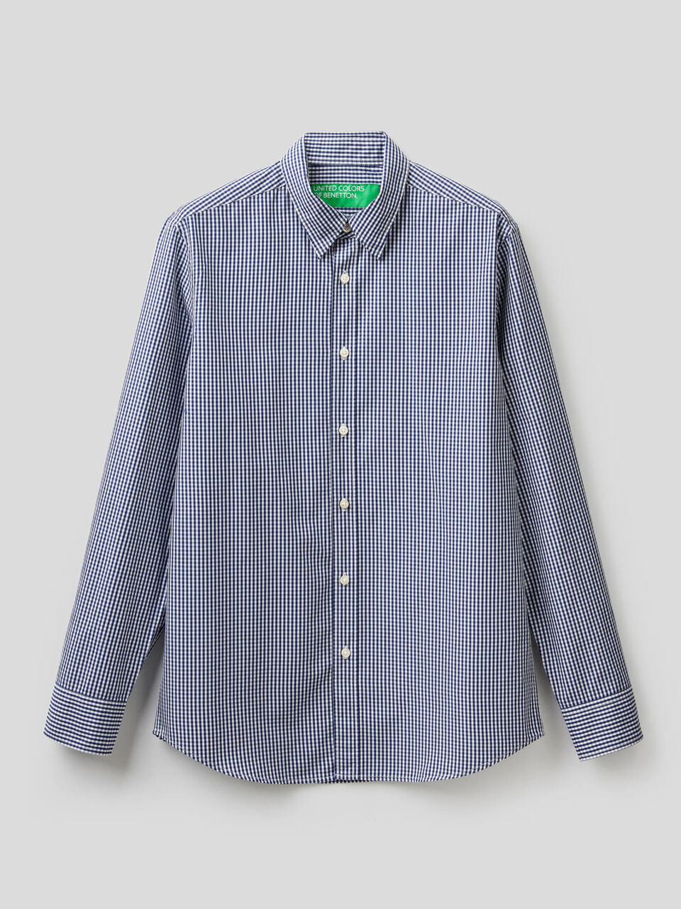 Camicia slim fit in cotone tinto filo image number 1