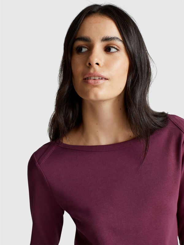 T-shirt con scollo a barchetta Donna