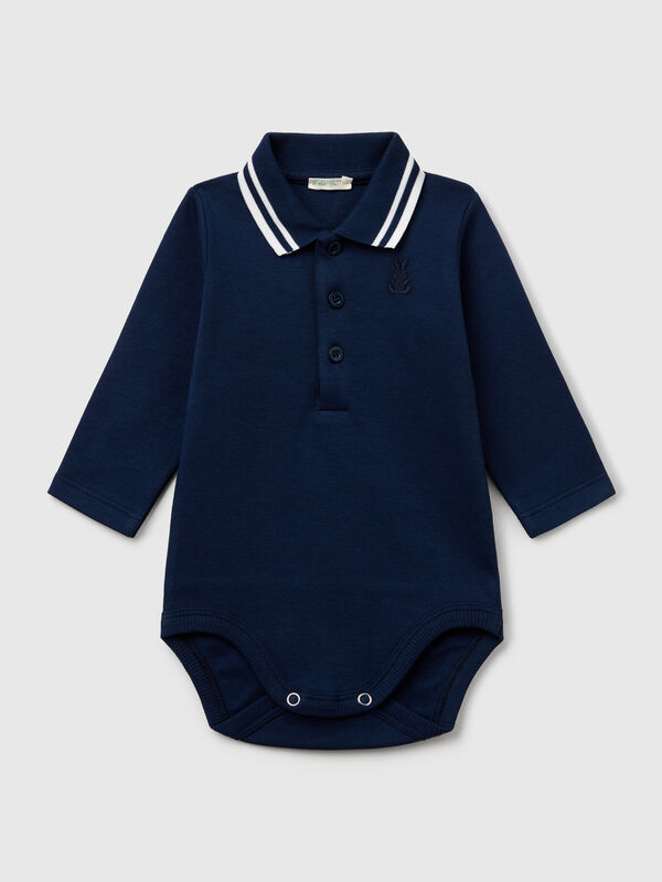 Body a polo in cotone Baby