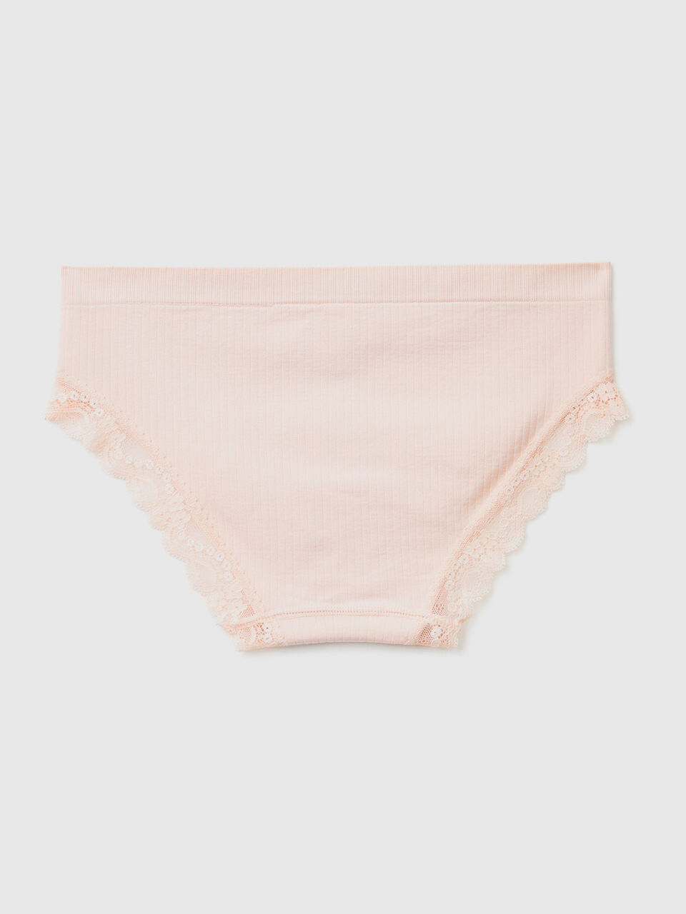 Ribbed underwear with lace image number 2
