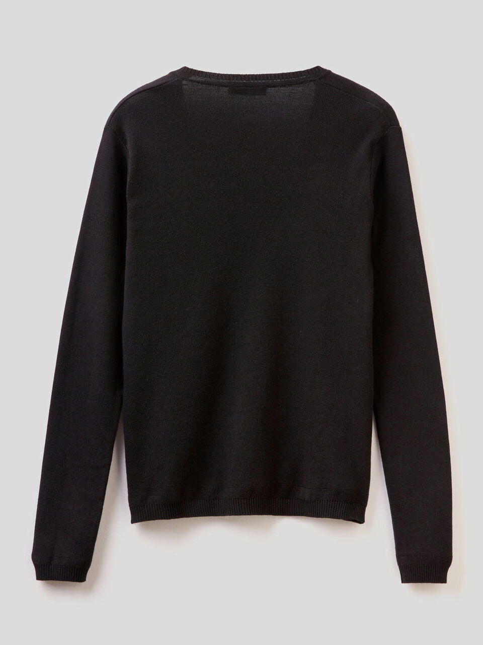 Pull en pur coton avec col en V image number 2