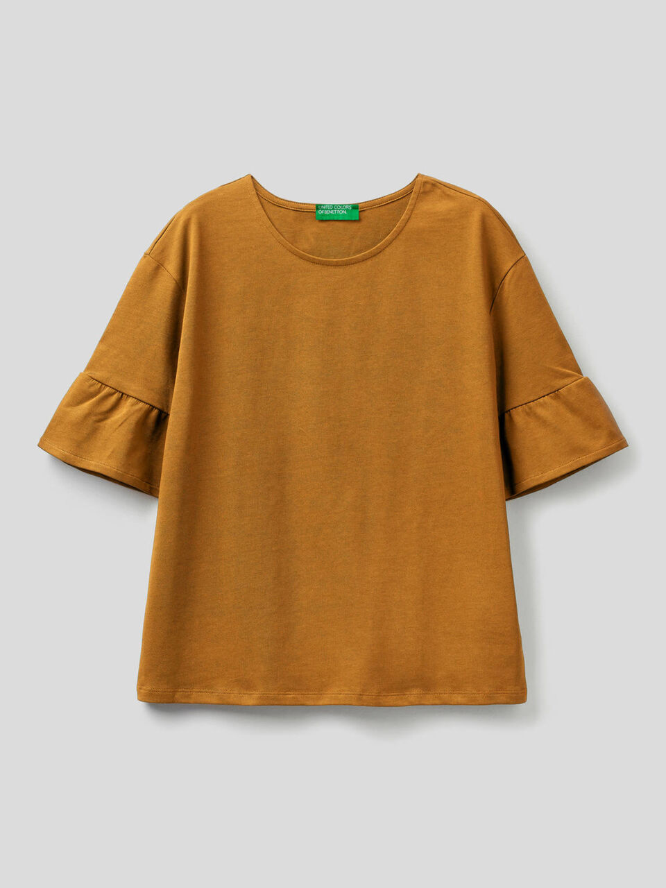 T-shirt con manica corta a volant image number 1