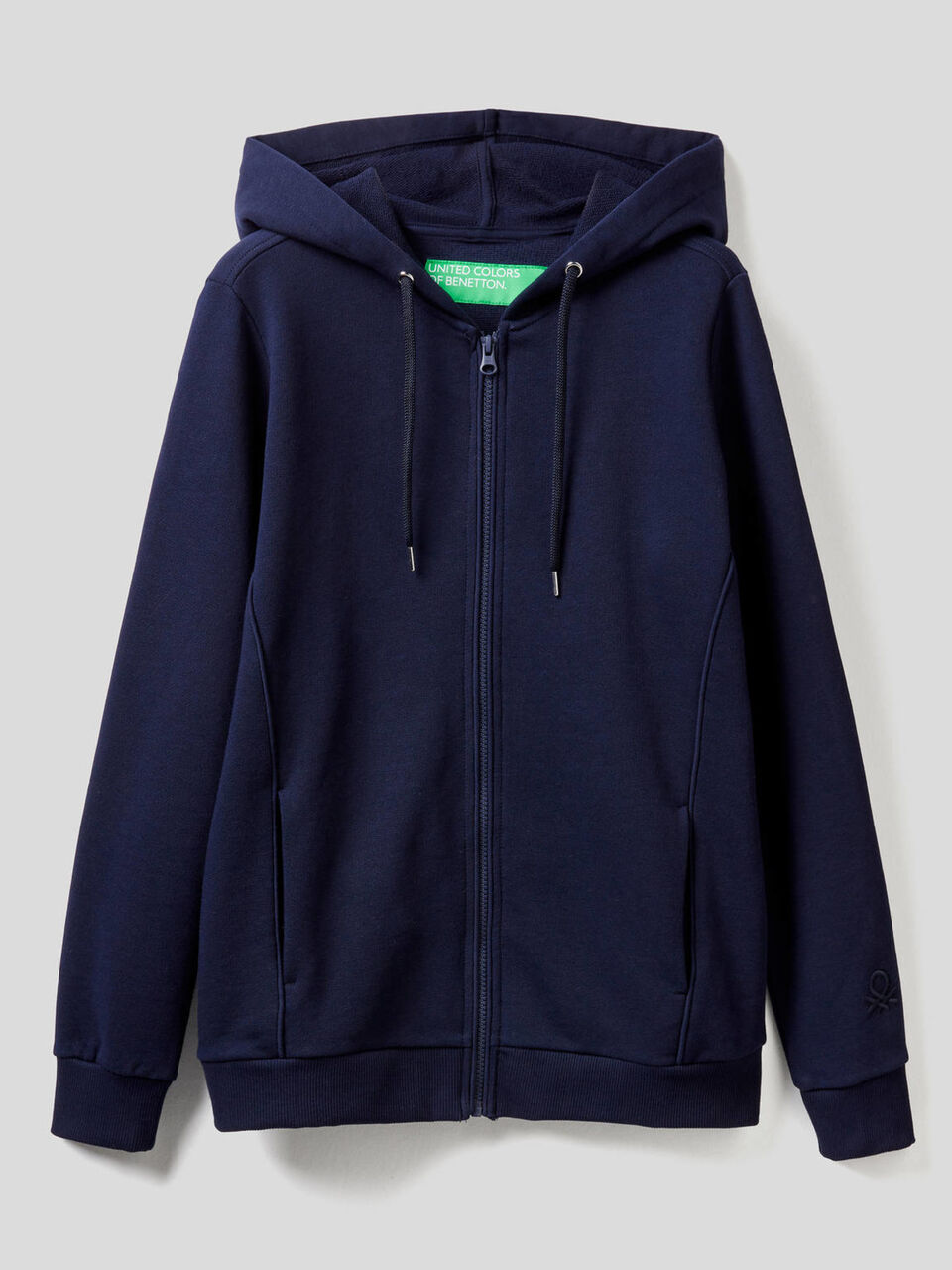 Zip-up hoodie in 100% cotton image number 1