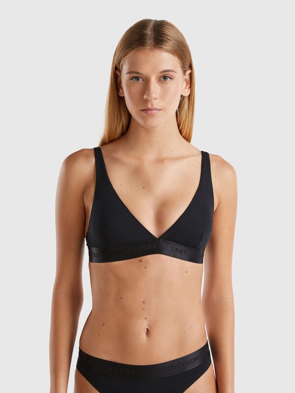 Reggiseno a triangolo in cotone stretch Donna