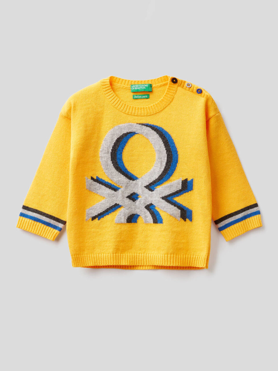 Sweater with multicolor inlay image number 1