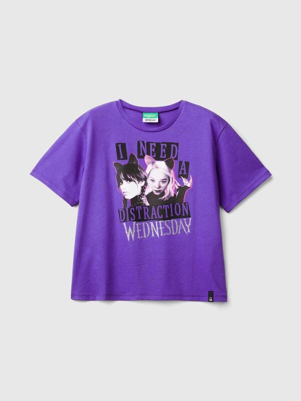 T-shirt viola Mercoledì Addams Bambina