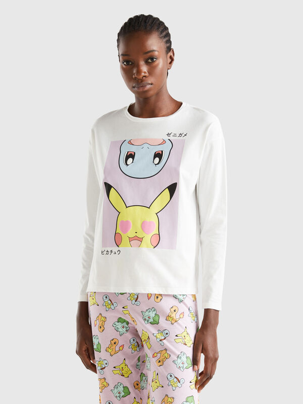 T-shirt Pokémon in cotone a fibra lunga