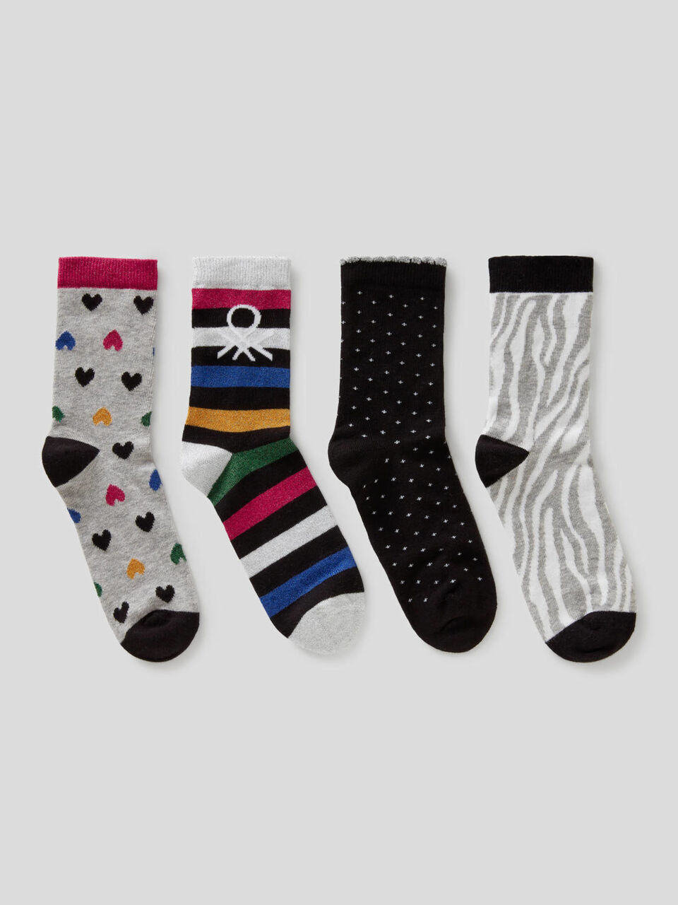 Vier Paar gemusterte Socken image number 1