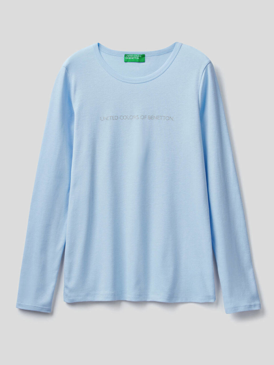 T-shirt a manica lunga 100% cotone image number 1