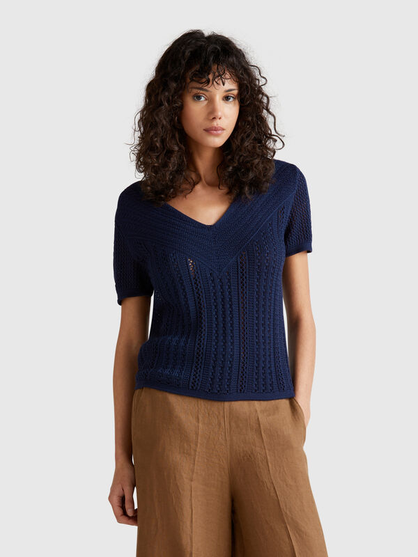 Pullover mit durchbrochenem Muster Damen