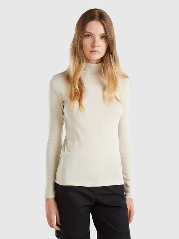 Long sleeve t-shirt with high neck Women