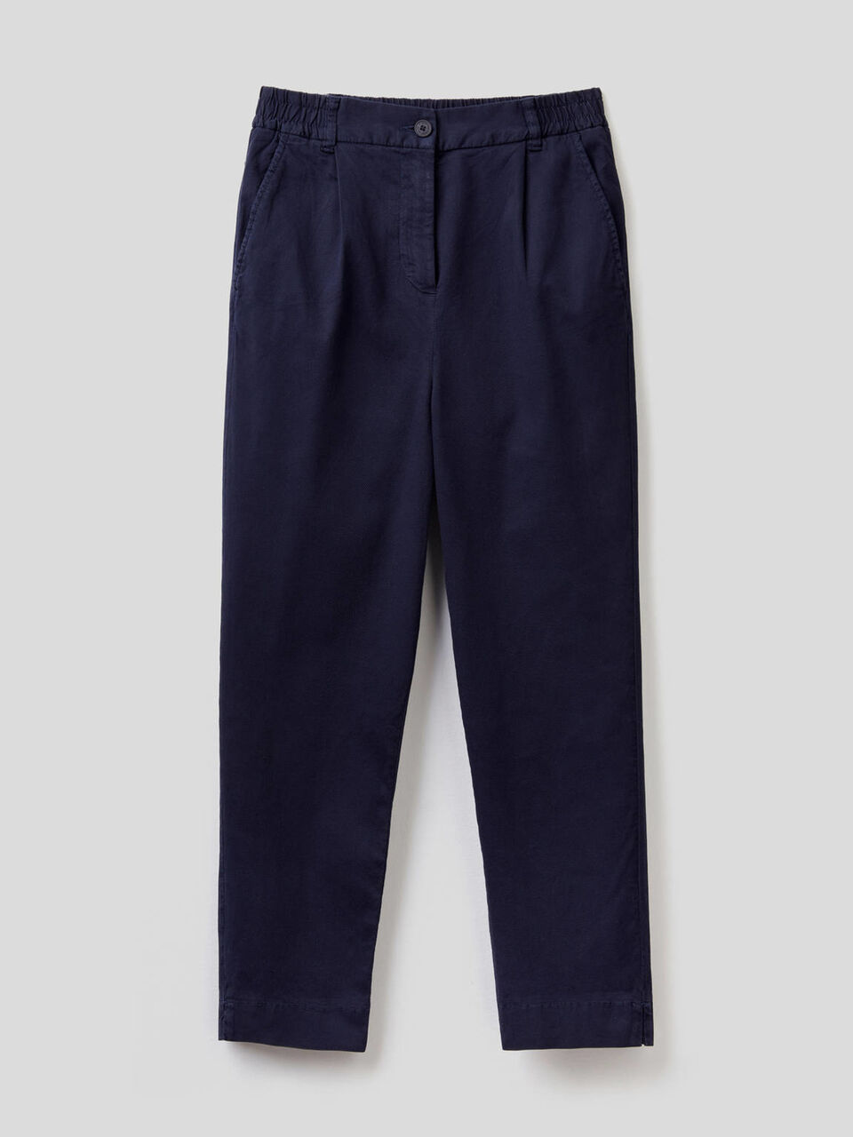 Pantaloni tinta unita in cotone stretch image number 1