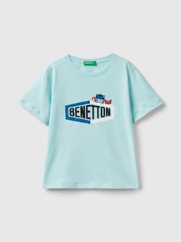 T-shirt 100% cotone bio con stampa Bambino