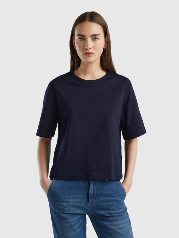 T-shirt coupe boxy 100 % coton Femme
