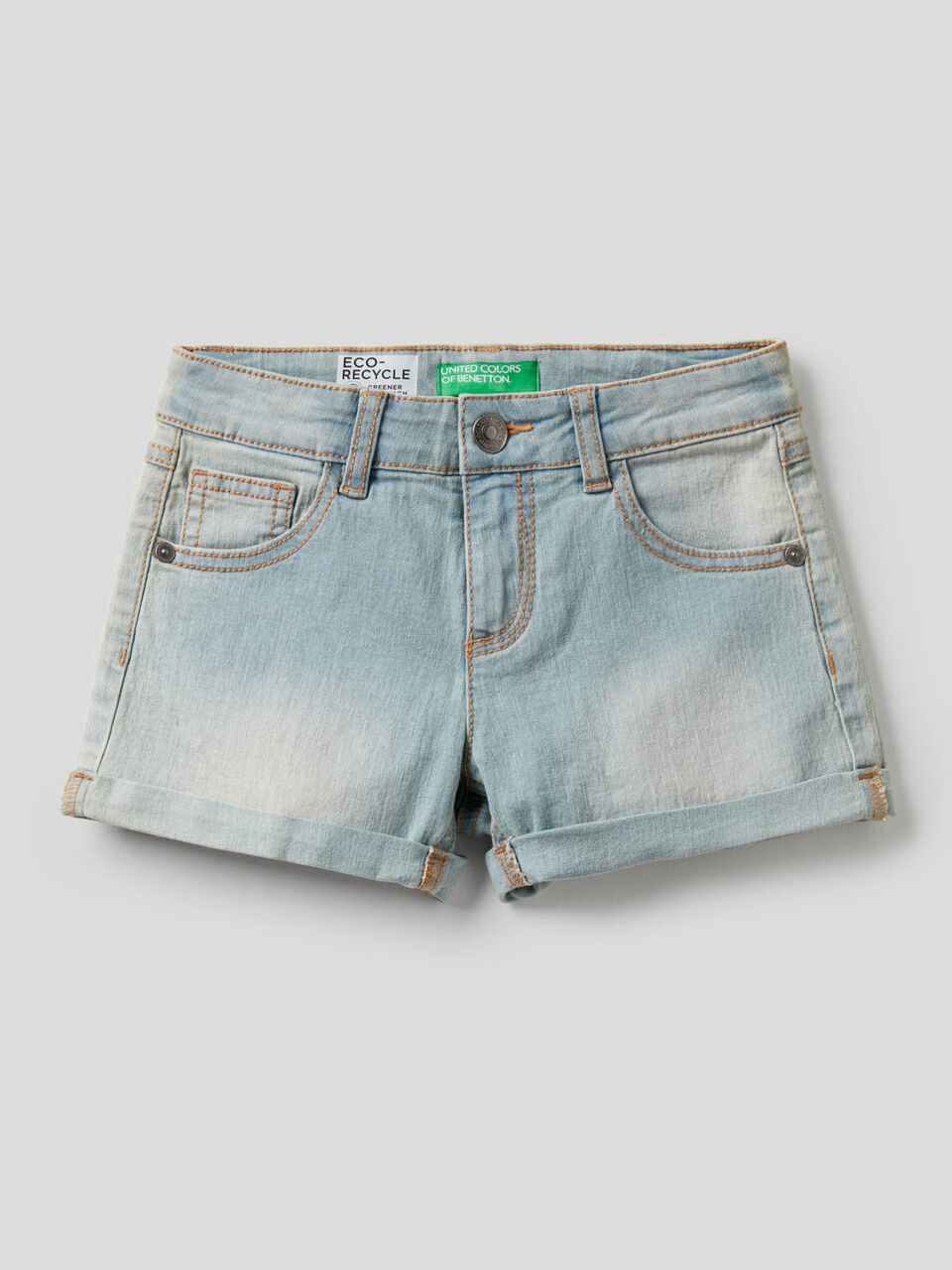 Shorts in cotone elasticizzato image number 1