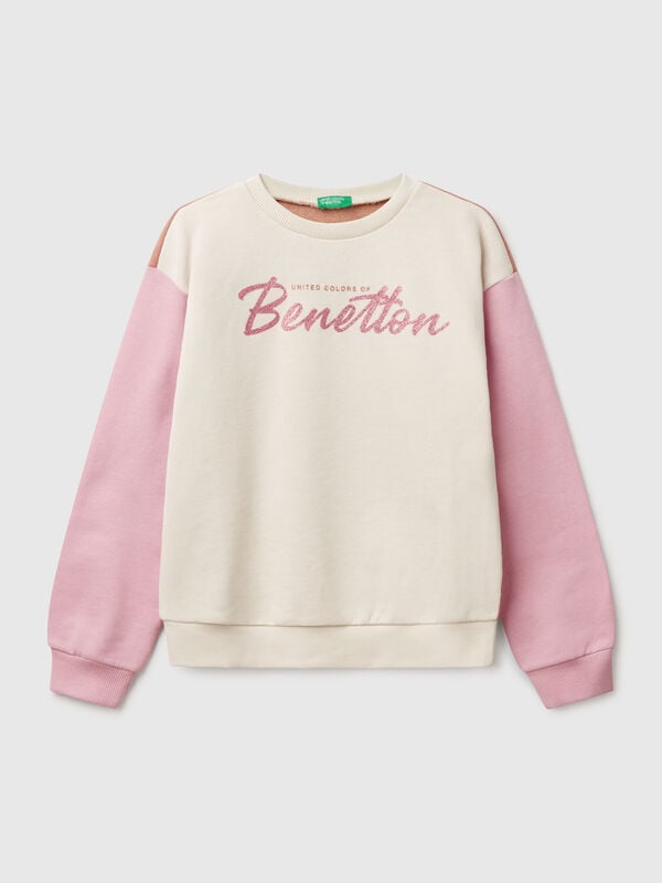 Felpa con stampa glitter Bambina