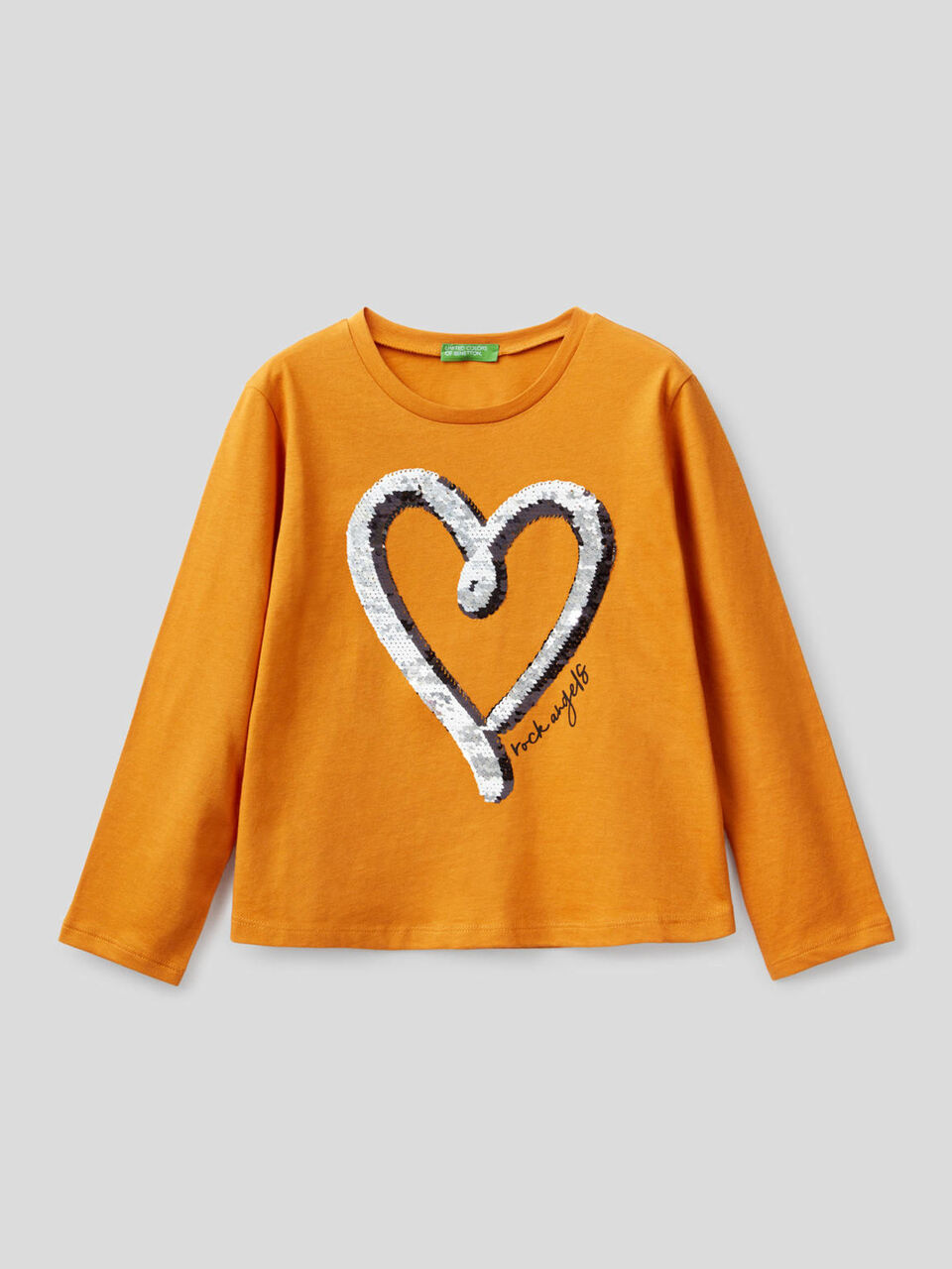 T-shirt 100% cotone con paillettes image number 2