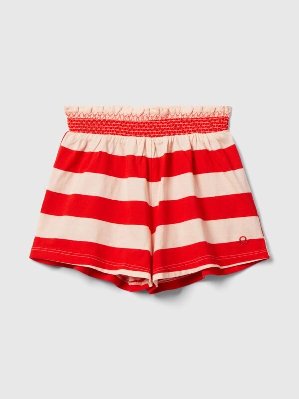 Striped shorts with ruffles Junior Girl
