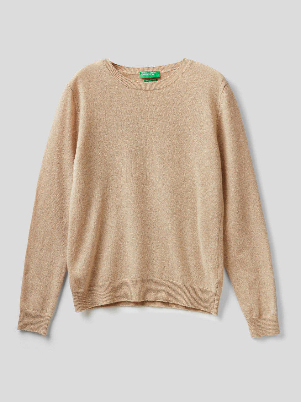 Pull col rond en pure laine vierge image number 1