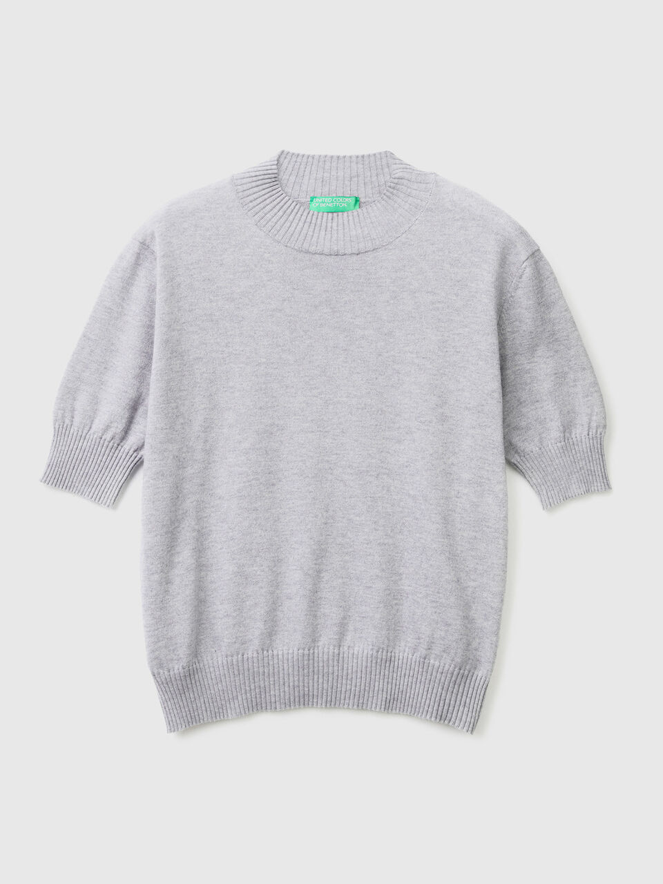 Short sleeve top in cashmere blend image number 1