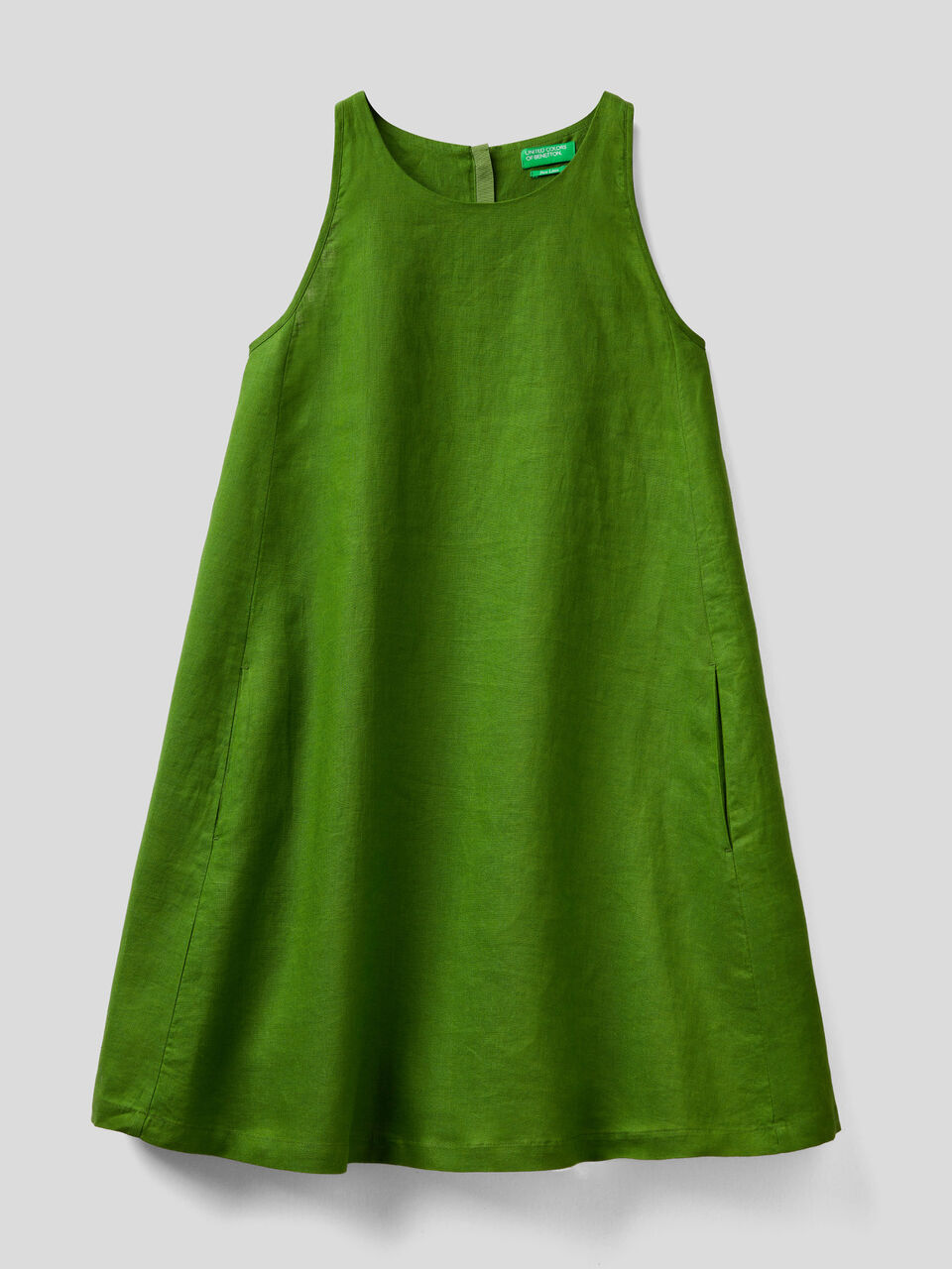 Sleeveless 100% linen dress image number 1