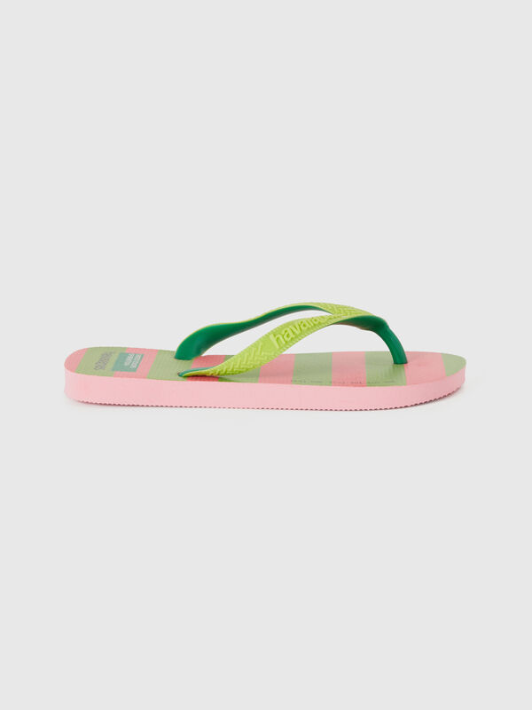 Havaianas Flip-Flops mit rosa und hellgrünen Streifen Jungen