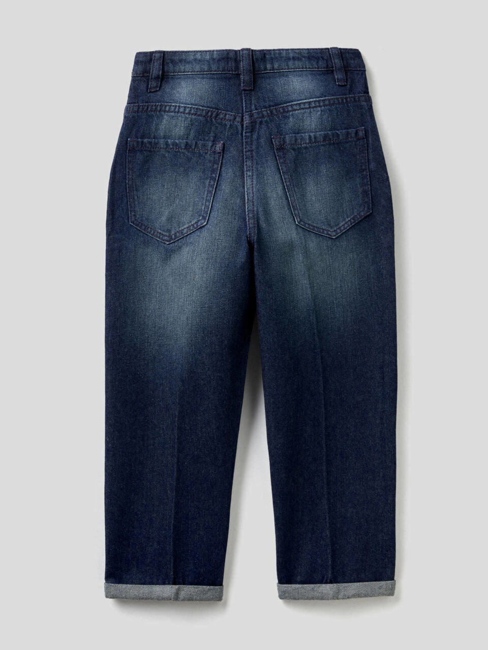 Jeans coupe mom en denim 100% coton image number 2