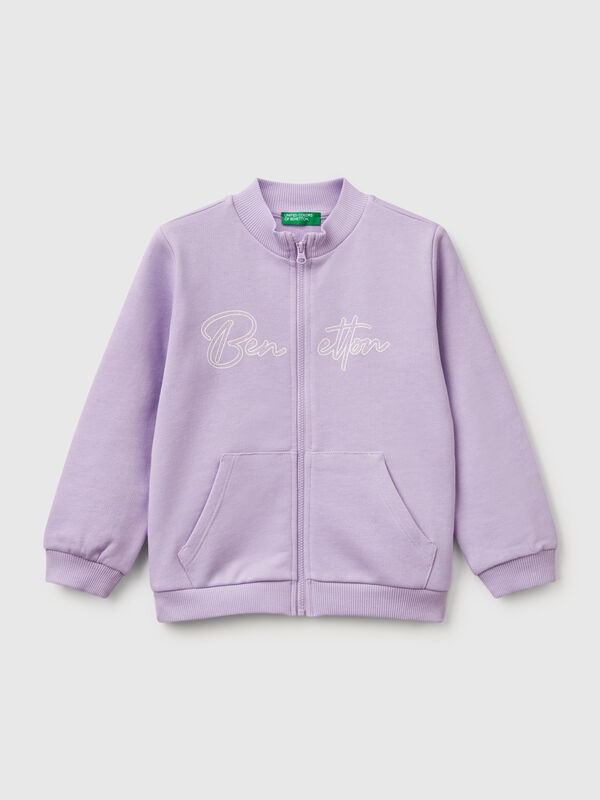 Sweat-shirt zippé en coton  Filles