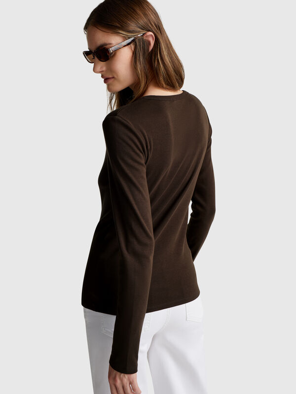 T-shirt a manica lunga 100% cotone Donna