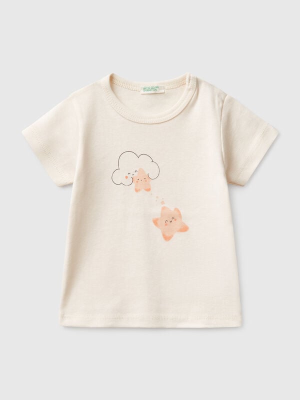 Kurzärmeliges T-Shirt aus Baumwolle Newborn