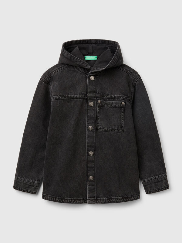 Camicia di jeans con cappuccio Bambino