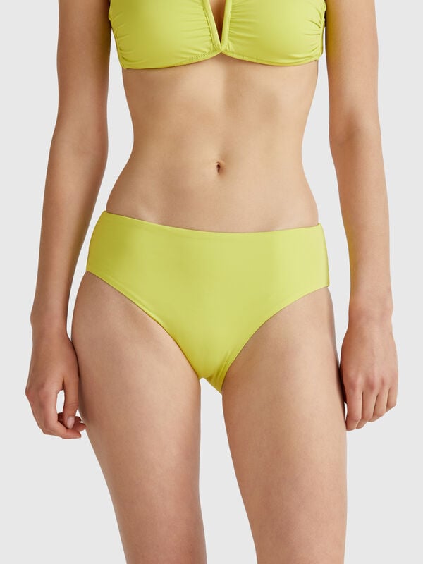 Slip de bain haut côté en ECONYL® Femme