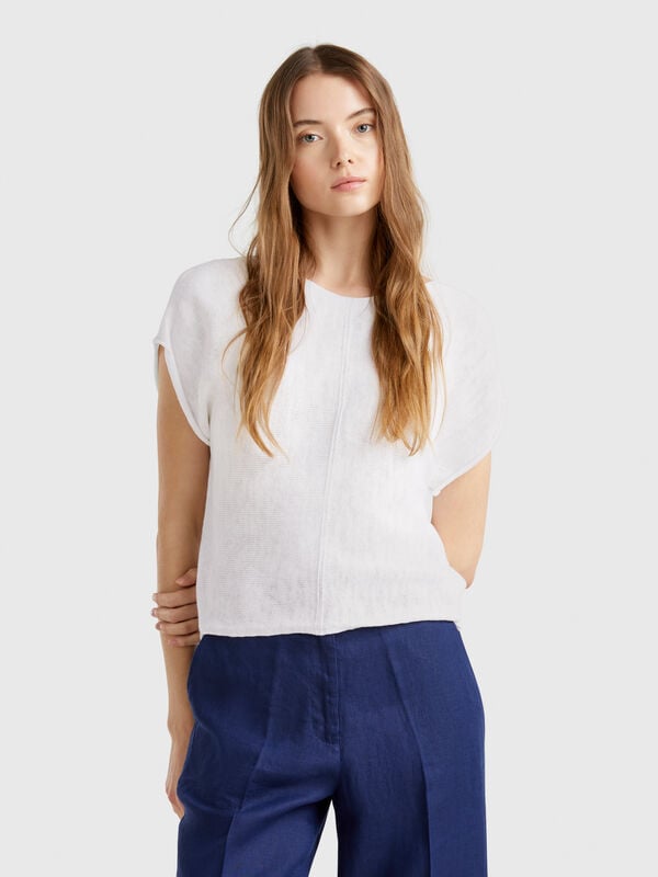 Maglioncino in cotone e lino Donna