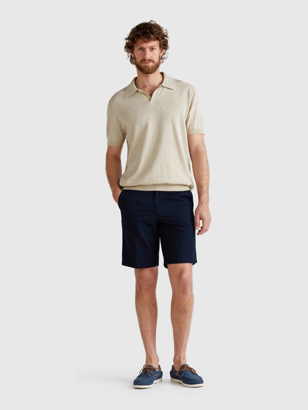 Bermuda chino in tela Uomo