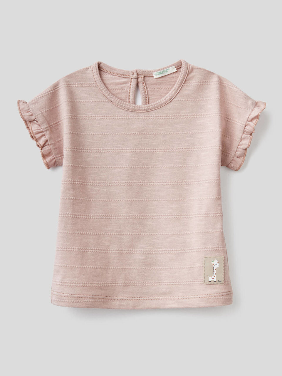 T-Shirt aus reiner Baumwolle mit Rüschen image number 1