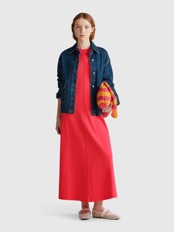 Abito smanicato in puro cotone Donna