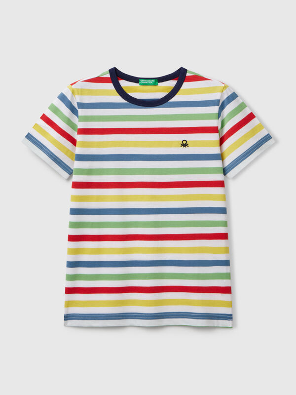 100% cotton striped t-shirt Junior Boy