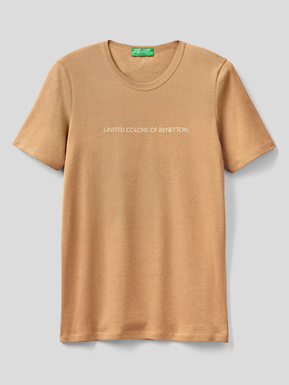 T-shirt pur coton à imprimé logo pailleté image number 1