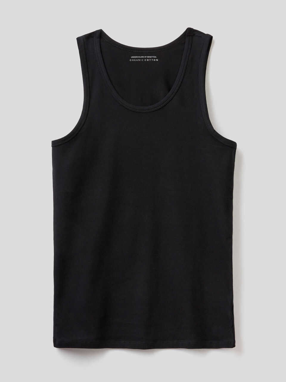 Tank top in organic stretch cotton image number 1