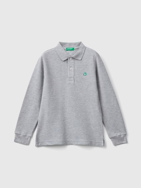 Long sleeve polo in cotton  Junior Boy