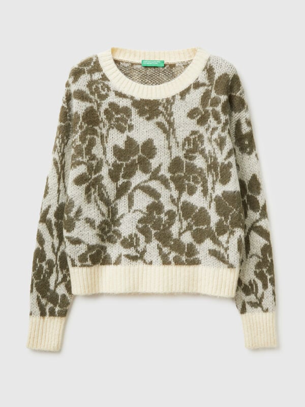 Pull à motif floral Femme