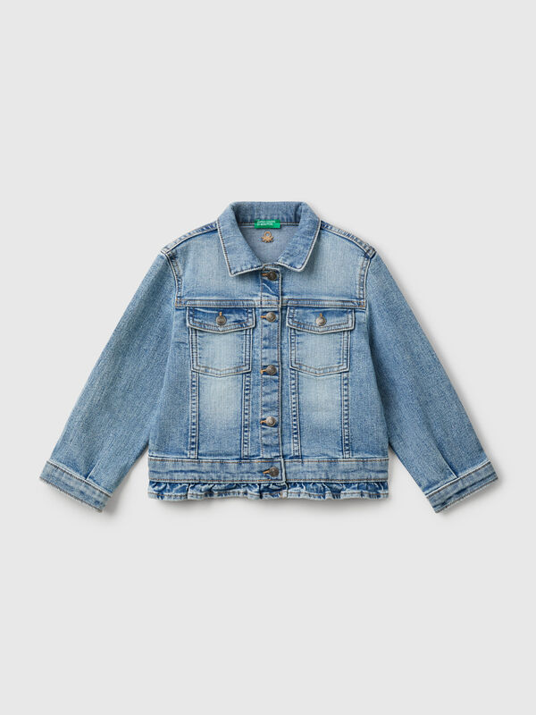 Jeansjacke mit Rüschen Mädchen