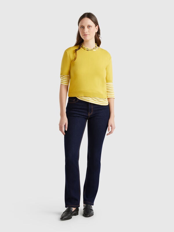 Bootcut-Jeans aus Baumwollmischung Damen