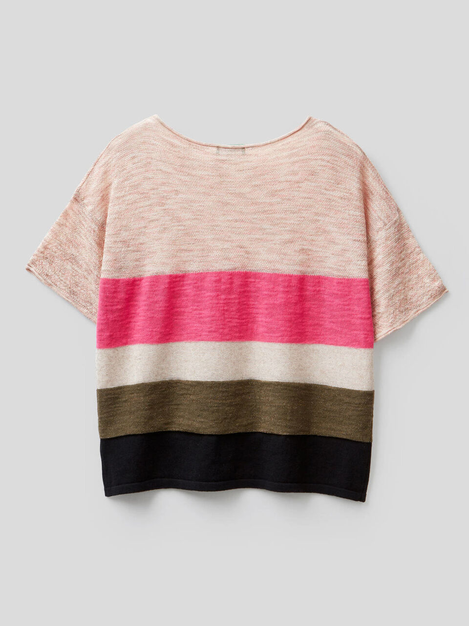 Pullover in einem Mix aus verschiedenen Garnen mit Streifen image number 2
