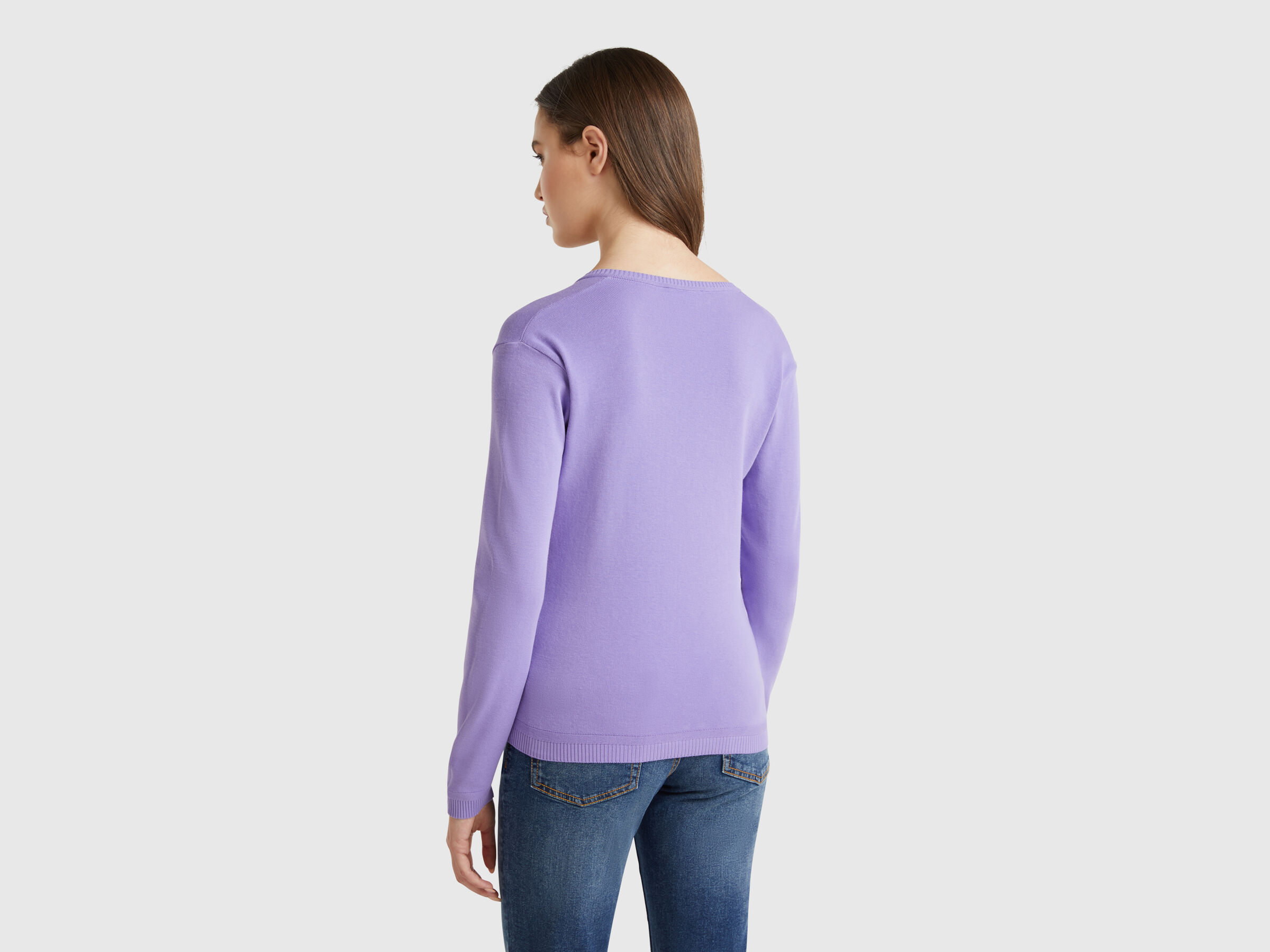 V NECK SWEATER L/S Femme image number 1