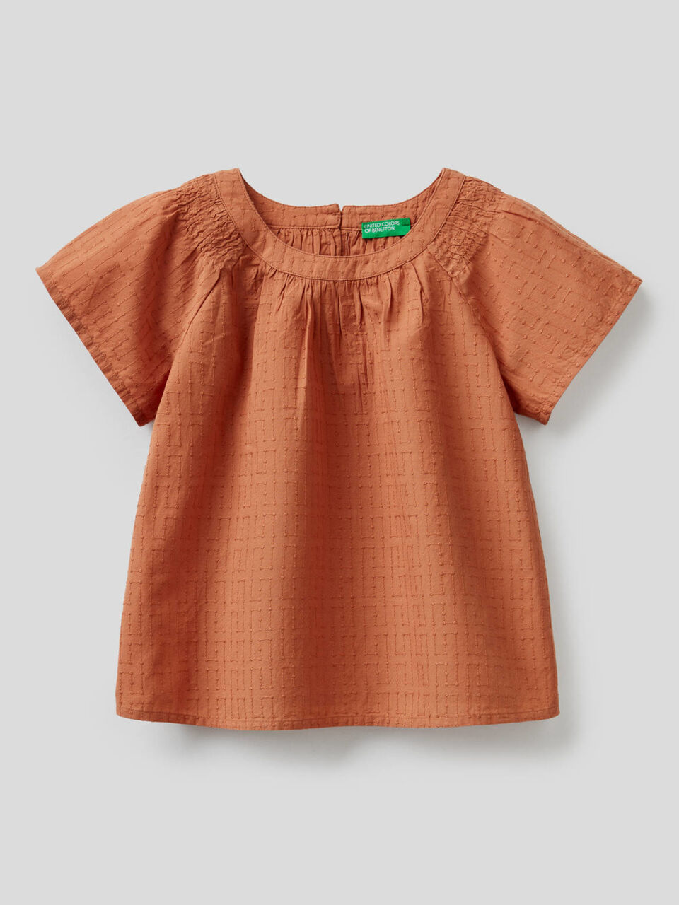 Embroidered blouse in 100% cotton image number 1